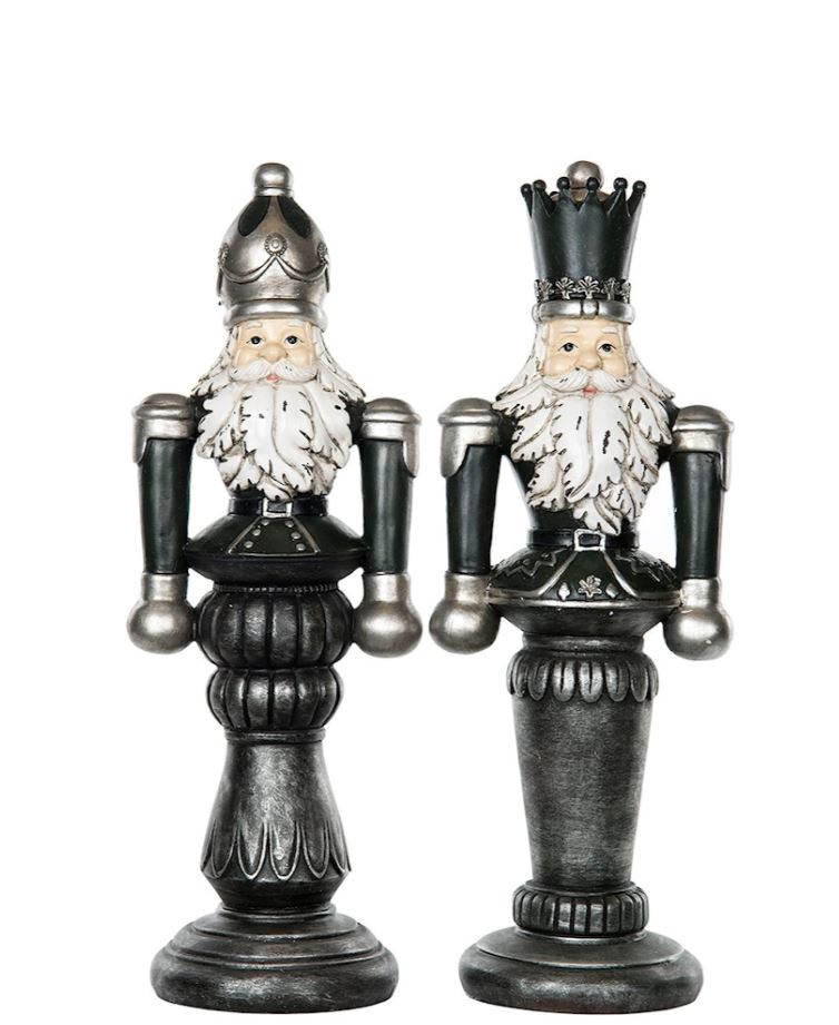 Juldekoration Nötknäppare Grön Mix Poly 40cm 2-pack