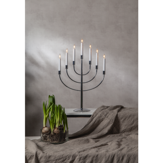 Adventsljusstake Titus 59 cm krom