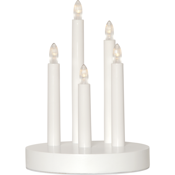 Adventsljusstake Doris 24 cm vit
