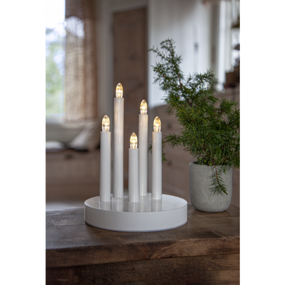 Adventsljusstake Doris 24 cm vit