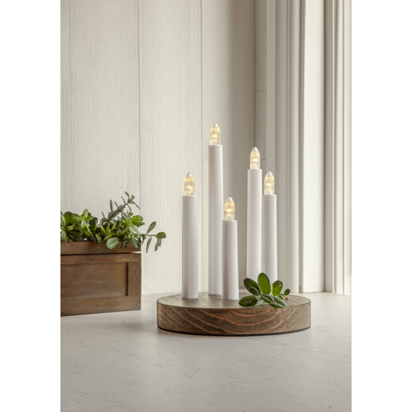 Adventsljusstake Doris 24 cm brun