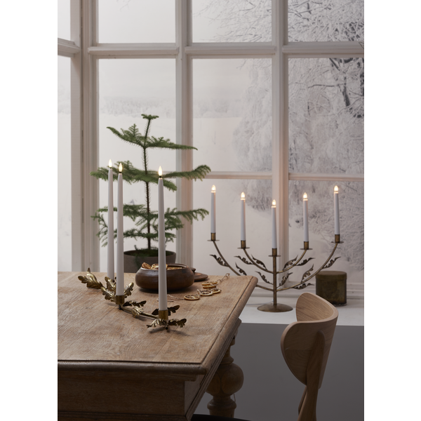 Ljusstake Eklöv 80 cm mässing