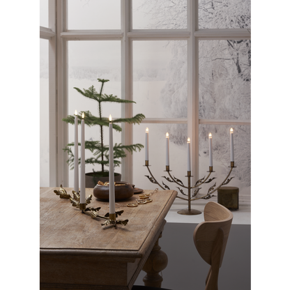 Ljusstake Eklöv 80 cm mässing