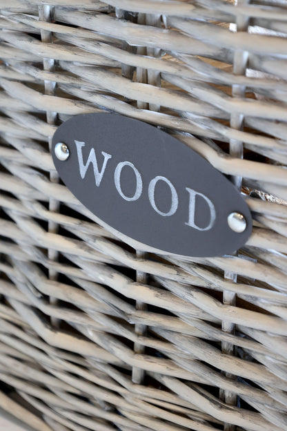 Dekorativ Korg set med handtag Wood