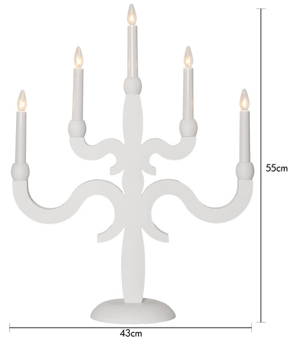 Adventsljusstake Canna 43x55cm Vit