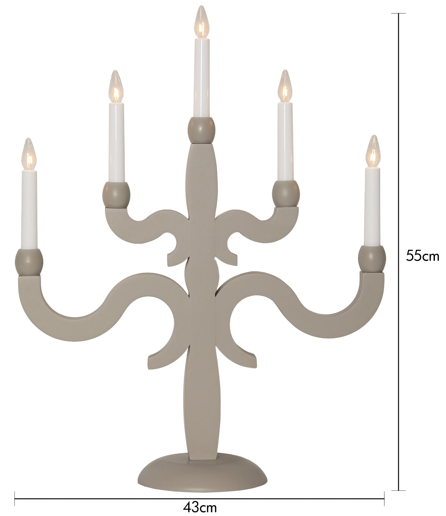 Adventsljusstake Canna 43x55cm Beige