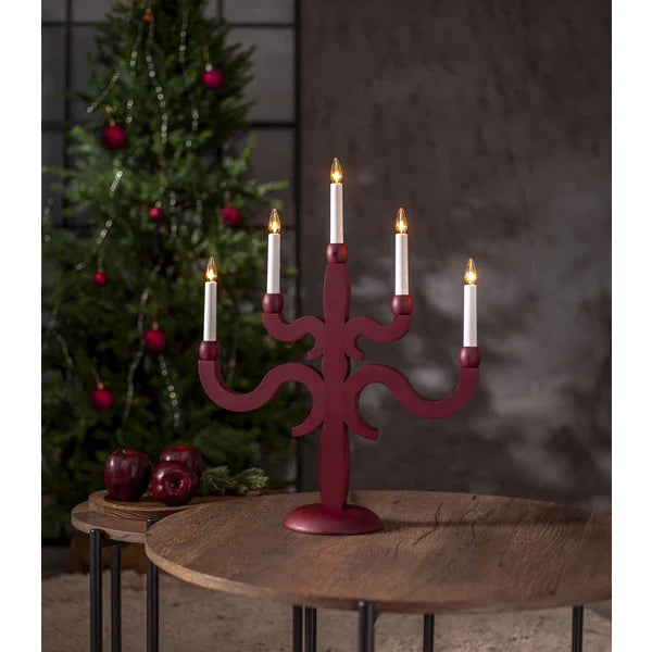 Adventsljusstake Canna 43x55cm Röd