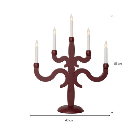 Adventsljusstake Canna 43x55cm Röd
