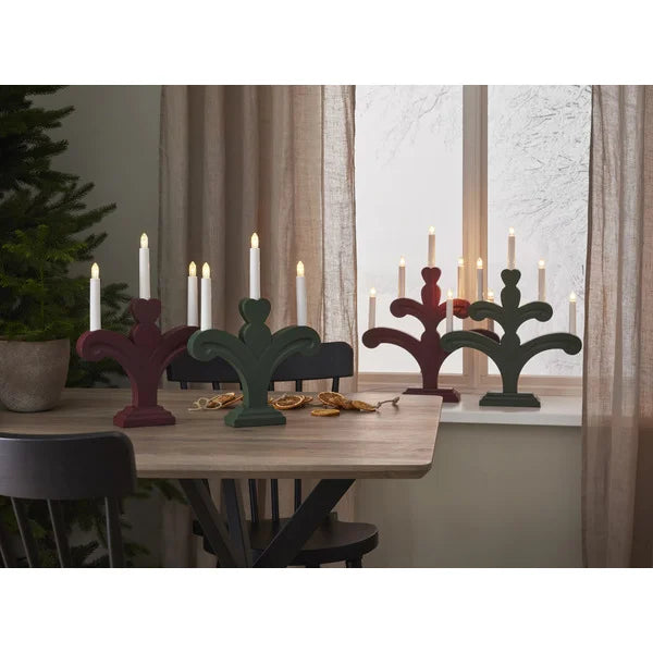 Adventsljusstake 48 cm Röd