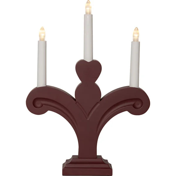 Adventsljusstake Batteridriven 35 cm Röd