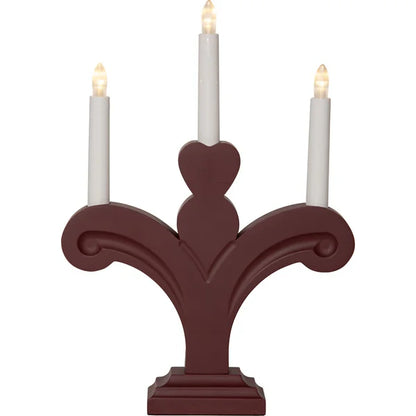 Adventsljusstake Batteridriven 35 cm Röd