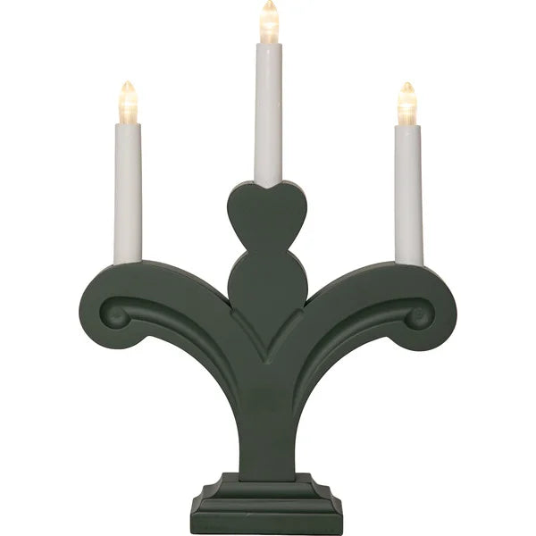 Adventsljusstake Batteridriven 35 cm Grön
