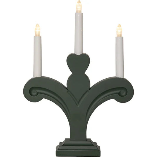 Adventsljusstake Batteridriven 35 cm Grön