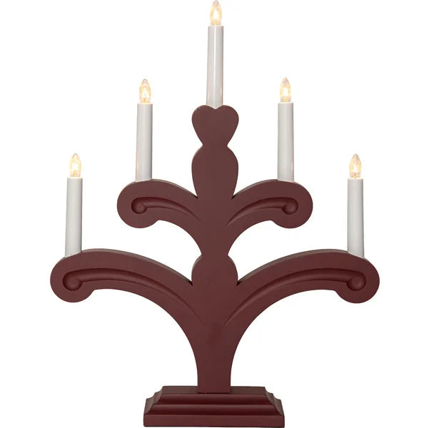 Adventsljusstake 48 cm Röd