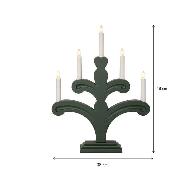 Adventsljusstake 48 cm Grön