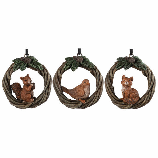 Juldekoration Inomhus Krans med figur 3-pack