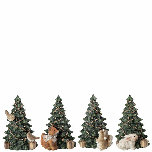 Juldekoration Inomhus Julgran med figur 4-pack