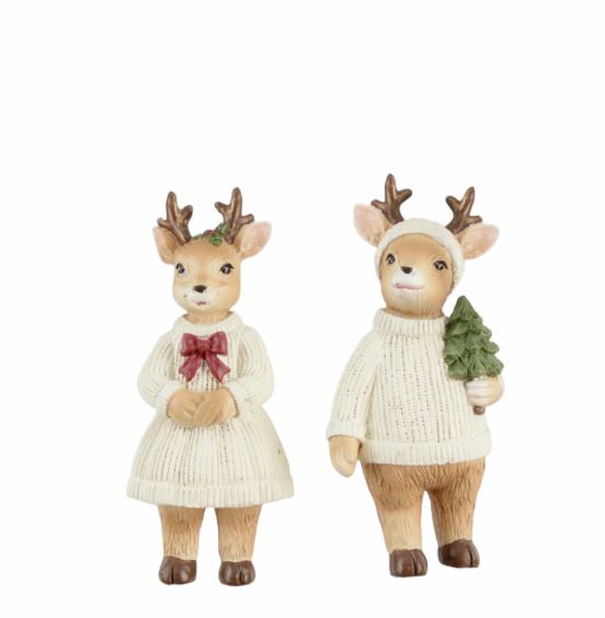 Juldekoration Inomhus Renpar 2-pack 10,2 cm