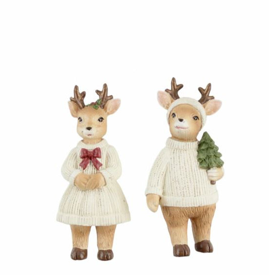 Juldekoration Inomhus Renpar 2-pack 10,2 cm