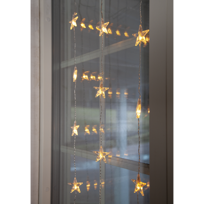 Belysning Jul Ljusgardin Star 90x120 cm