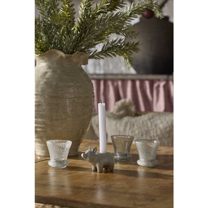 Julljusstake Julgris 2-pack 11x5,5x5,6cm