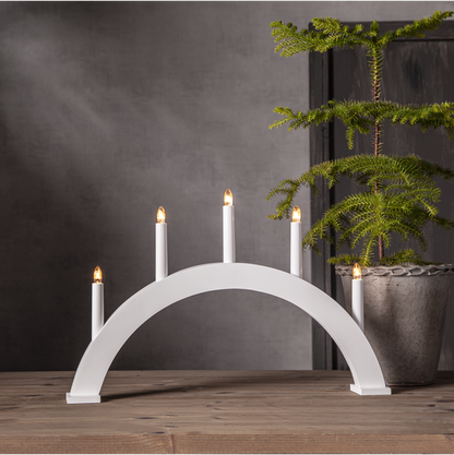 Adventsljusstake ALBO 51,5x6x33 cm Vit