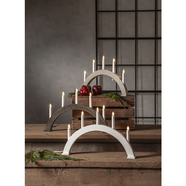 Adventsljusstake ALBO 51,5x6x33 cm Vit