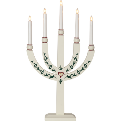 Adventsljusstake Tradition 24 cm vit
