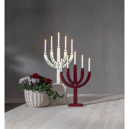 Adventsljusstake Tradition 24 cm röd