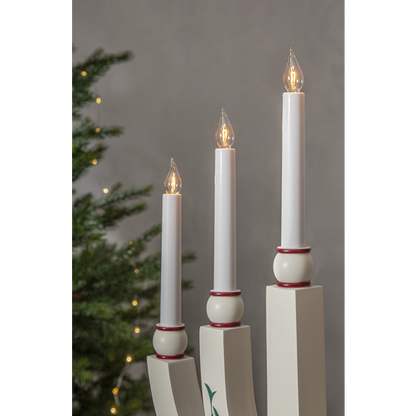 Adventsljusstake Tradition 24 cm vit