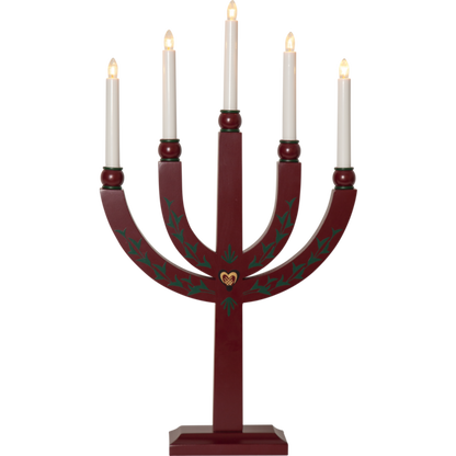 Adventsljusstake Tradition 24 cm röd