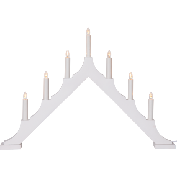 Adventsljusstake ALMA 58,5x5,5x40,5 cm Vit