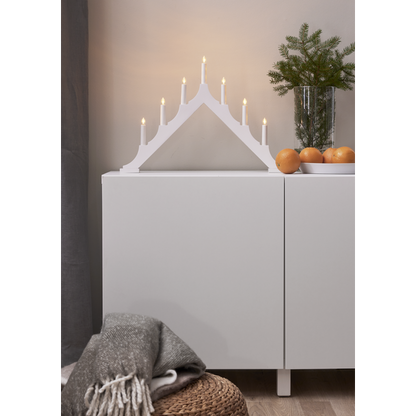 Adventsljusstake ALMA 58,5x5,5x40,5 cm Vit