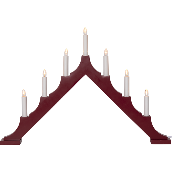 Adventsljusstake ALMA 58,5x5,5x40,5 cm Röd