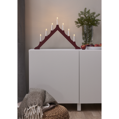 Adventsljusstake ALMA 58,5x5,5x40,5 cm Röd