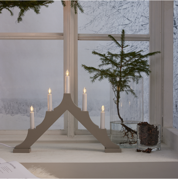 Adventsljusstake ALMA 44x5,5x33,5 cm Beige