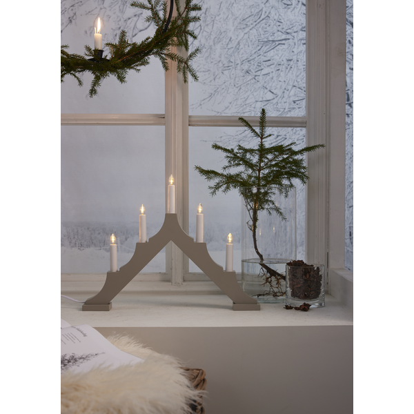 Adventsljusstake ALMA 44x5,5x33,5 cm Beige
