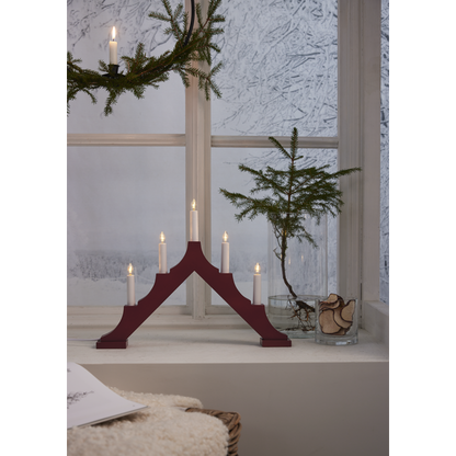 Adventsljusstake ALMA 44x5,5x33,5 cm Röd