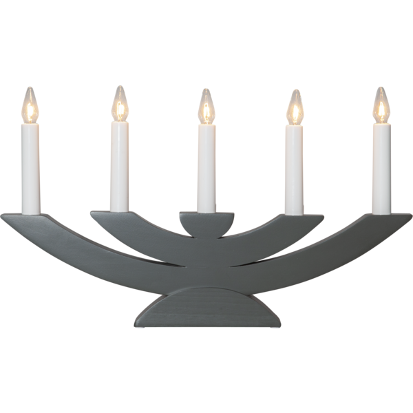 Adventsljusstake Navida 42x5x24 cm grå