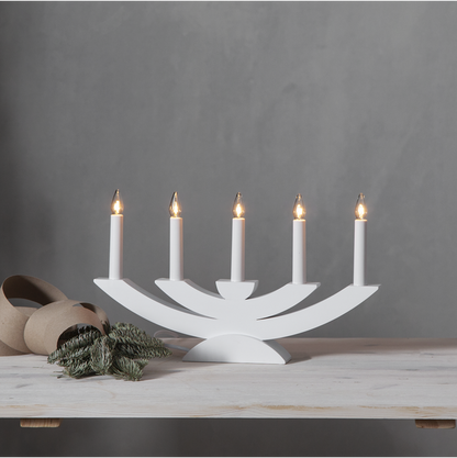Adventsljusstake Navida 42x5x24 cm vit