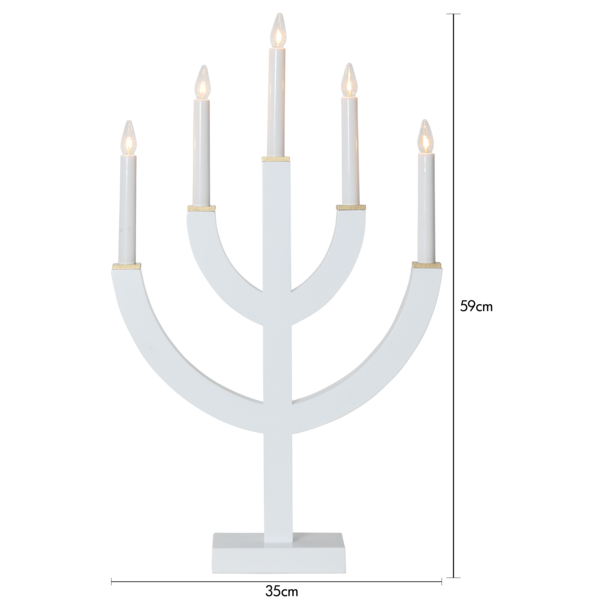 Adventsljusstake ANNO 59 cm Vit