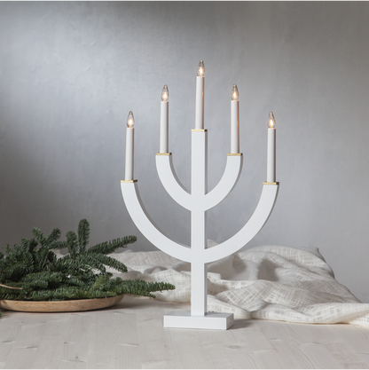Adventsljusstake ANNO 59 cm Vit