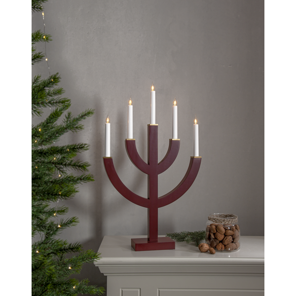 Adventsljusstake ANNO 59 cm Röd