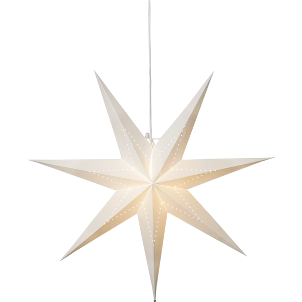 Adventsstjärna Pappersstjärna Lysa vit 70 cm