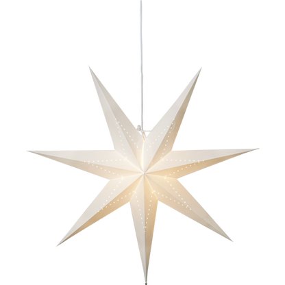 Adventsstjärna Pappersstjärna Lysa vit 70 cm