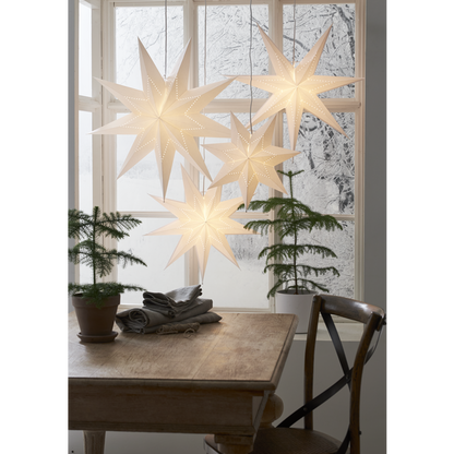 Adventsstjärna Pappersstjärna Lysa vit 80 cm