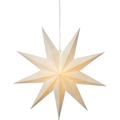 Adventsstjärna Pappersstjärna Lysa vit 80 cm