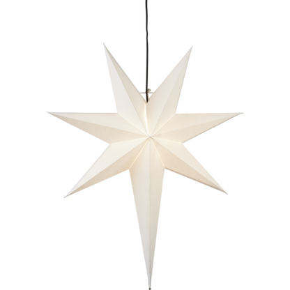 Adventsstjärna Pappersstjärna Frozen vit 66 cm