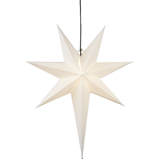 Adventsstjärna Pappersstjärna Frozen vit 66 cm