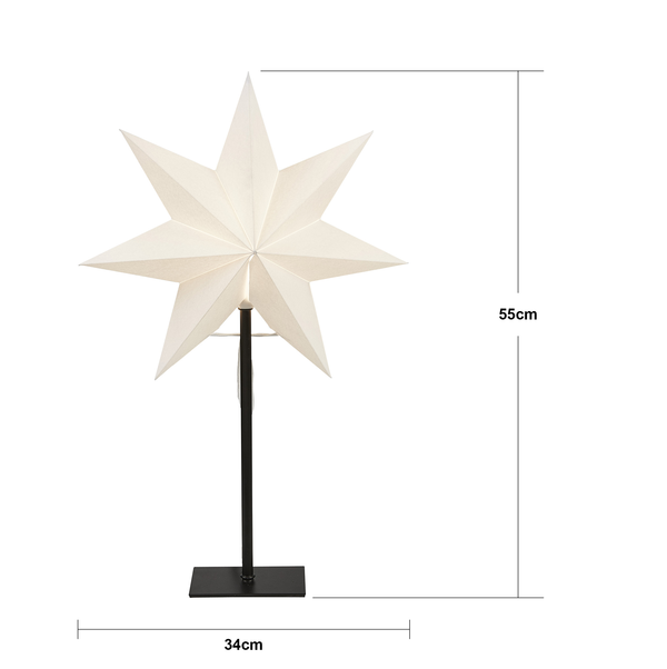 Adventsstjärna Pappersstjärna på fot Frozen 55 cm